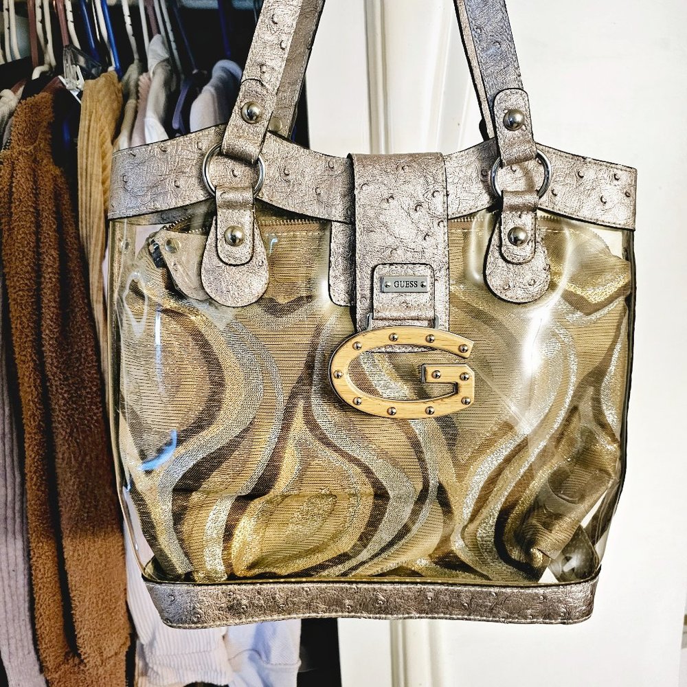 GUESS plastic tote